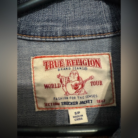 True Religión Blue Denim Jean Jacket Size Small - Picture 4 of 12